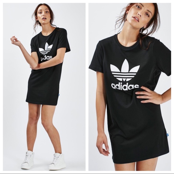adidas black t shirt dress